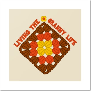 70s Crochet Granny Life Posters and Art